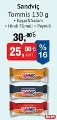 TOMMİS SANDVİÇ 130 G fiyat ve kampanya bilgisi